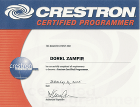 Crestron Certified Programmer